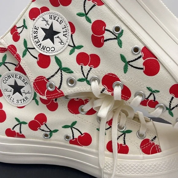 Converse WMNS CTAS LIFT HI
EGRET/RED/GREEN Cherry A08096C Platforms Sneakers - Picture 15 of 16